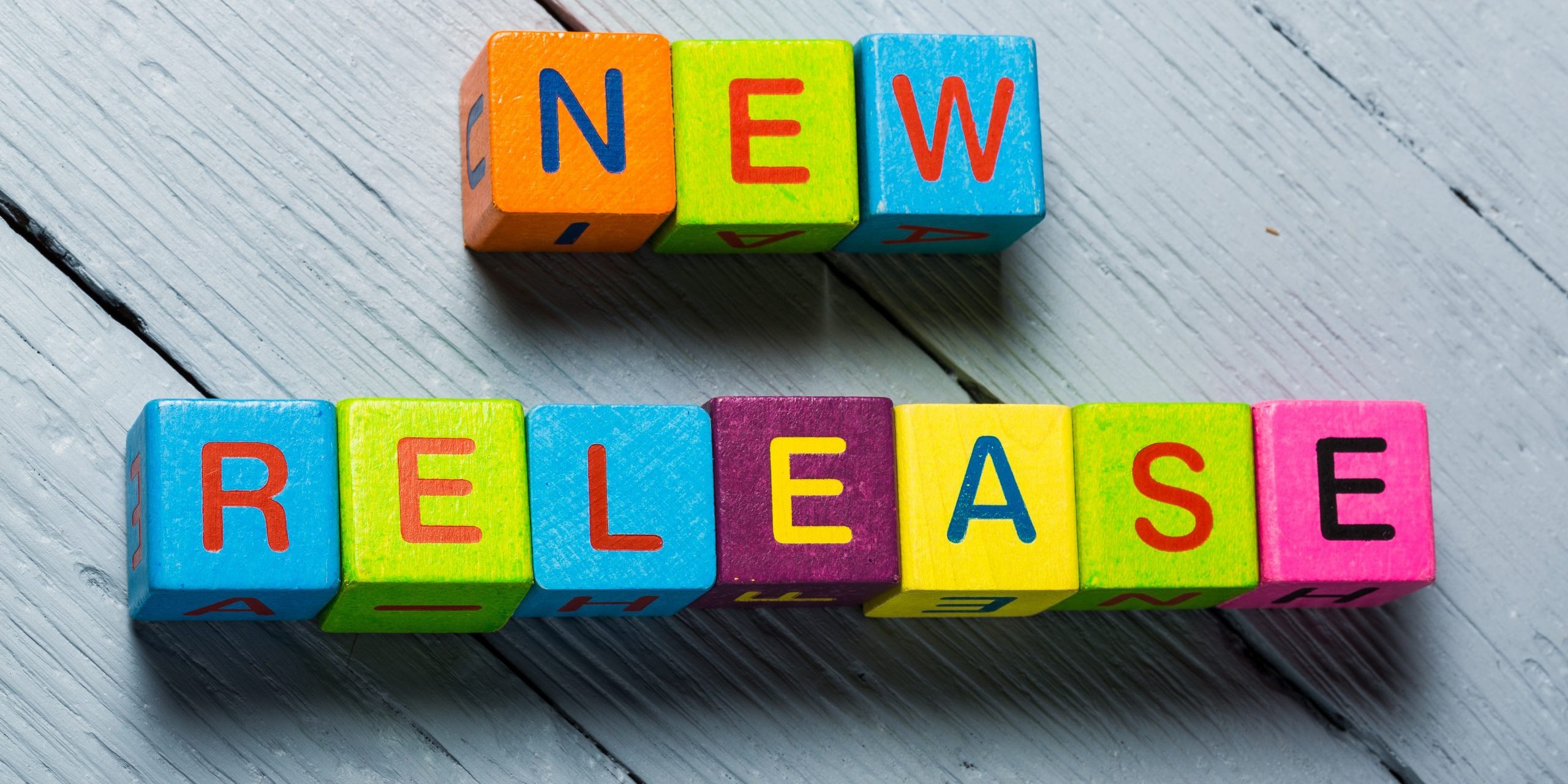 New. New Release card isolated on white background